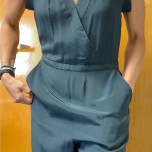 Madewell Women's Jumpsuit in Dark Teal/Blue